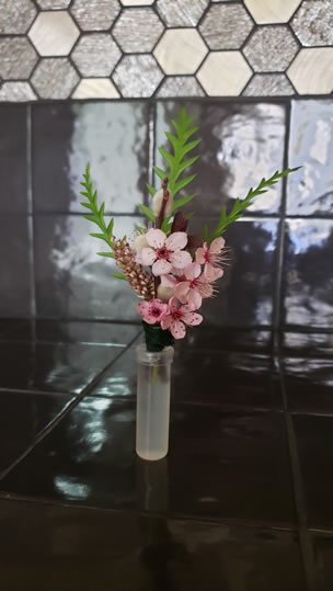 Boutonniere Plum Grevilia Bamboo Nandina